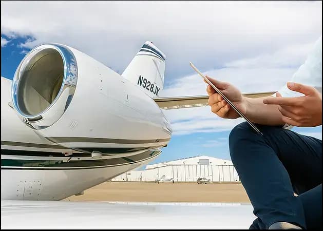 Person with private jet